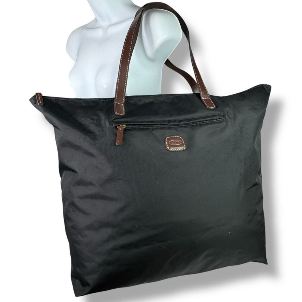Bric’s Boutique Milano Shopper Shopping Tote Shoulder Travel Bag Black Nylon